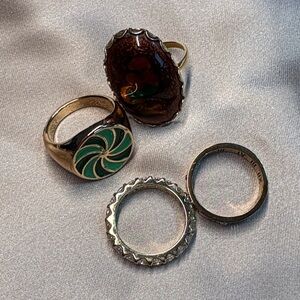 Gold Tone and Gold Filled Women's Ring Set